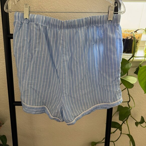 Blue Striped Sleep Shorts Size Medium - Picture 3 of 3